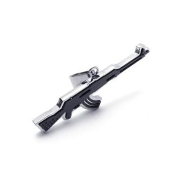 Colar Com Pingente De Rifle Ak47 De Titânio Puro Dourado Masculino
