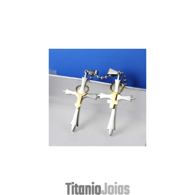 Colar Com Pingente De Cruz De Titânio Com Símbolos Masculinos E Femininos Para Homens E Mulheres Colar Com Pingente De Cruz De Titânio Com Símbolos Masculinos E Femininos Para Homens E Mulheres
