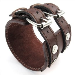 Pulseira De Couro De Titânio De Qualidade Confiável E Design Habilidoso