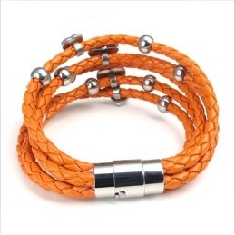 Lindo Design, Lindas Cores, Pulseira De Couro Inoxidável De Qualidade Confiável