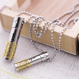 Colar Com Pingente De Titânio Em Formato De Coração Amarelo Da Moda
