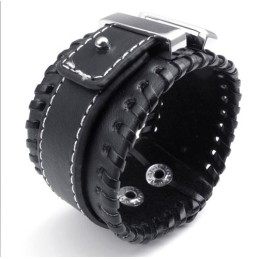 Pulseira De Couro De Titânio De Excelente Qualidade Com Design Hábil E Cores Delicadas