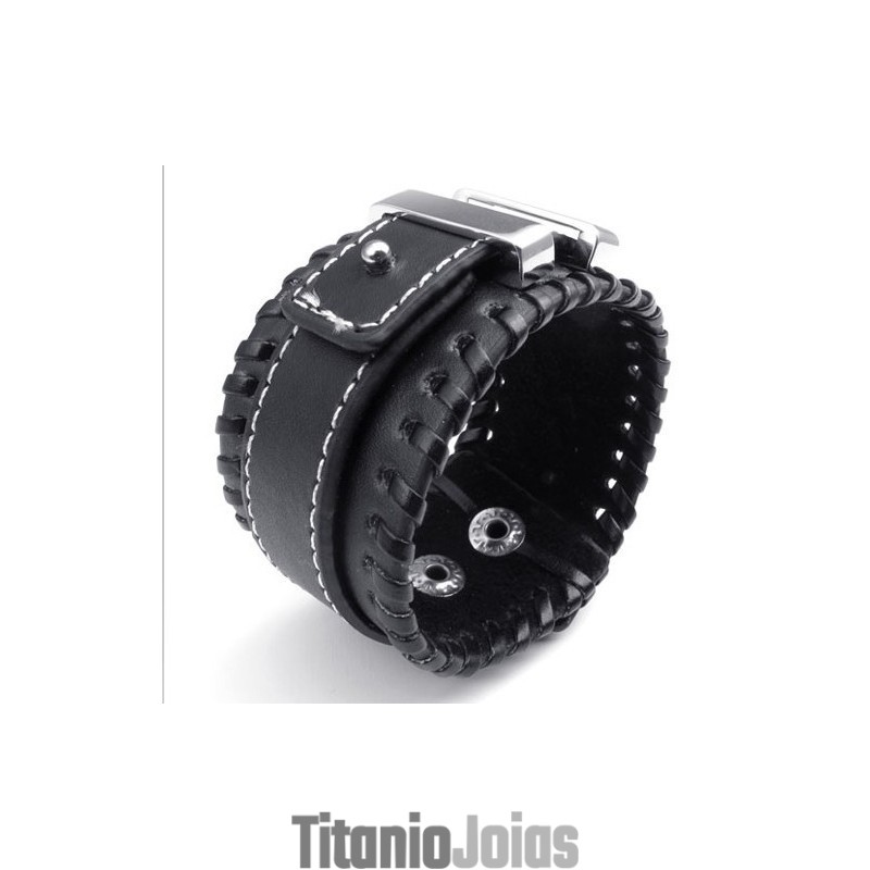 Pulseira De Couro De Titânio De Excelente Qualidade Com Design Hábil E Cores Delicadas