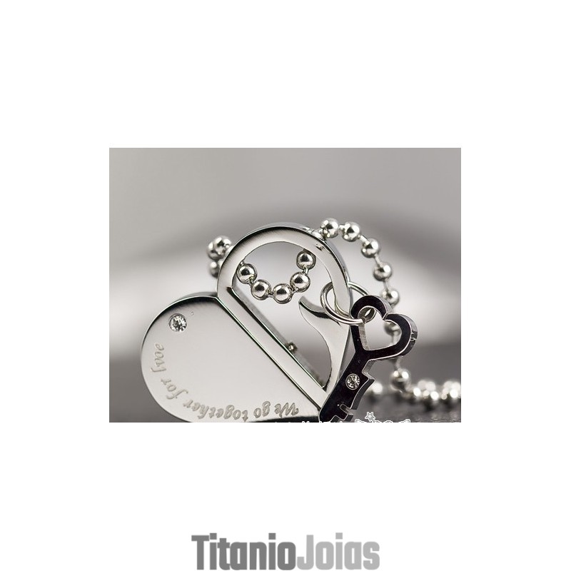 Nós Vamos Juntos Por Amor - Colar Com Pingente De Titânio Da Moda Nós Vamos Juntos Por Amor - Colar Com Pingente De Titânio Da Moda