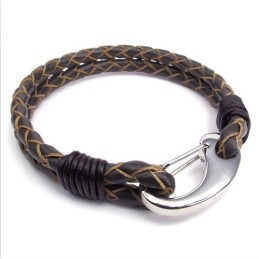 Pulseira De Couro De Titânio De Excelente Qualidade Com Design Hábil E Cores Delicadas