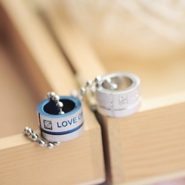 Love Only You Anel De Coração Círculo Colar Pingente De Titânio