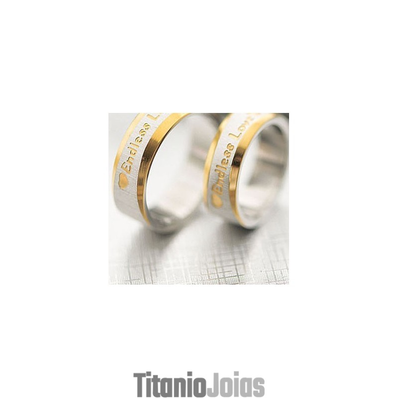Anel De Titânio Amor Sem Fim