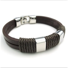 Pulseira De Couro De Titânio Com Design Hábil, Cores Delicadas E Qualidade Confiável