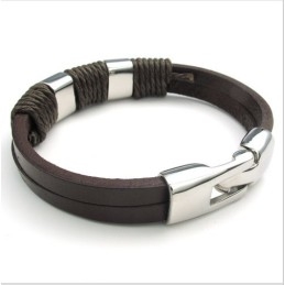 Pulseira De Couro De Titânio Com Design Hábil, Cores Delicadas E Qualidade Confiável