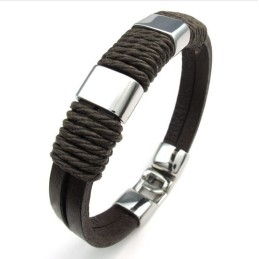 Pulseira De Couro De Titânio Com Design Hábil, Cores Delicadas E Qualidade Confiável