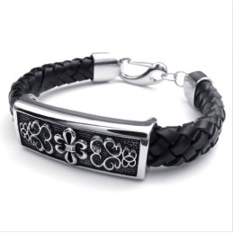 Pulseira De Couro De Titânio Com Padrões Da Moda E Cores Delicadas De Excelente Qualidade