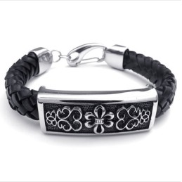 Pulseira De Couro De Titânio Com Padrões Da Moda E Cores Delicadas De Excelente Qualidade