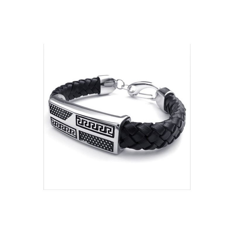 Pulseira De Couro De Titânio De Qualidade Superior Com Cores Delicadas E Design Hábil