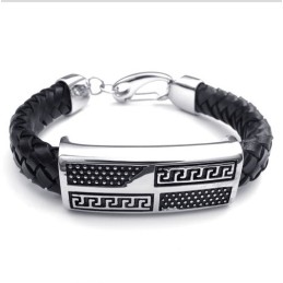 Pulseira De Couro De Titânio De Qualidade Superior Com Cores Delicadas E Design Hábil