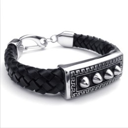 Pulseira De Couro De Titânio Com Design Hábil, Cores Delicadas E Qualidade Confiável