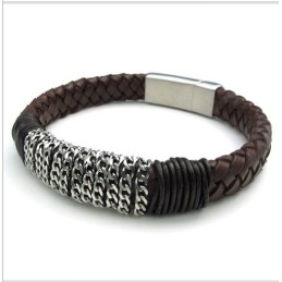 Pulseira De Couro De Titânio Com Design Hábil, Cores Delicadas E Qualidade Confiável