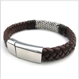 Pulseira De Couro De Titânio Com Design Hábil, Cores Delicadas E Qualidade Confiável