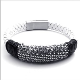 Pulseira De Couro De Titânio Com Design Moderno, Cores Delicadas E Qualidade Confiável