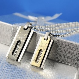 Colares E Pingentes De Titânio Fashion Score Sweetheart Lover