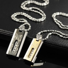 Colares E Pingentes De Titânio Fashion Score Sweetheart Lover