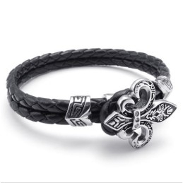 Pulseira De Couro De Titânio De Excelente Qualidade Com Design Hábil E Cores Delicadas