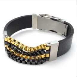 Design Atraente, Lindas Cores, Pulseira De Couro De Titânio De Excelente Qualidade