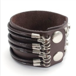 Pulseira De Couro De Titânio De Fabricação Habilidosa, Cores Delicadas E Qualidade Confiável