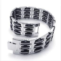 Pulseira De Titânio Com Formato Elegante E Cores Delicadas De Excelente Qualidade