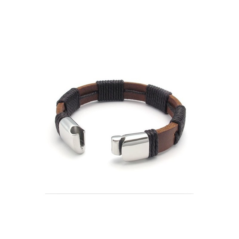 Pulseira De Couro De Titânio De Qualidade Confiável E Design Habilidoso