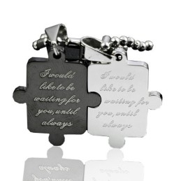 Colar Com Pingente De Titânio Love You Forever Sweetheart Lovers