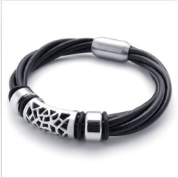Pulseira De Couro De Titânio Com Design Hábil, Cores Delicadas E Qualidade Confiável