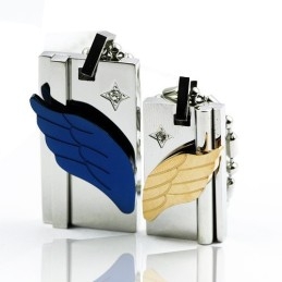 Colar Com Pingente De Titânio "On Wings Of Angels" Para Amantes De Corações