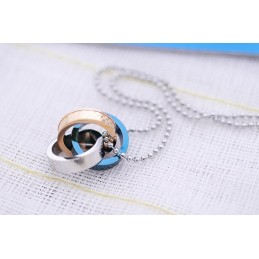 Colar Com Pingente Circular De Titânio Entrelaçado, Presentes Da Moda Para Sua Amiga