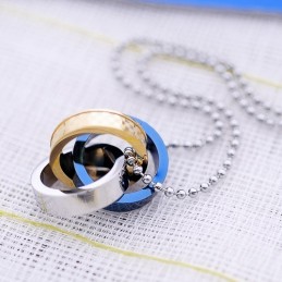 Colar Com Pingente Circular De Titânio Entrelaçado, Presentes Da Moda Para Sua Amiga