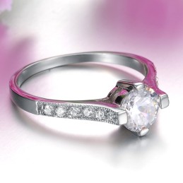 Anel Feminino De Titânio Durável Com Strass