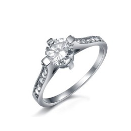 Anel Feminino De Titânio Durável Com Strass