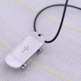 Colar Com Pingente De Titânio Da Bíblia Para Snowboard, Presente Da Moda