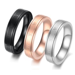 Anel De Titânio Preto Feminino De Qualidade Confiável