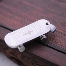 Colar Com Pingente De Titânio Da Bíblia Para Snowboard, Presente Da Moda