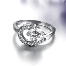 Anel Feminino De Titânio De Alta Qualidade Com Strass