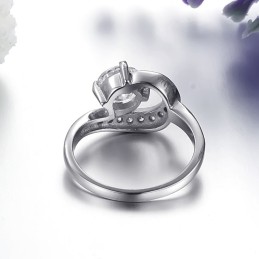 Anel Feminino De Titânio De Alta Qualidade Com Strass
