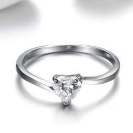 Anel De Titânio Feminino De Excelente Qualidade Com Strass