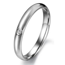 Anel Feminino De Titânio De Qualidade Confiável Com Strass
