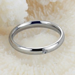 Anel Feminino De Titânio De Qualidade Confiável Com Strass