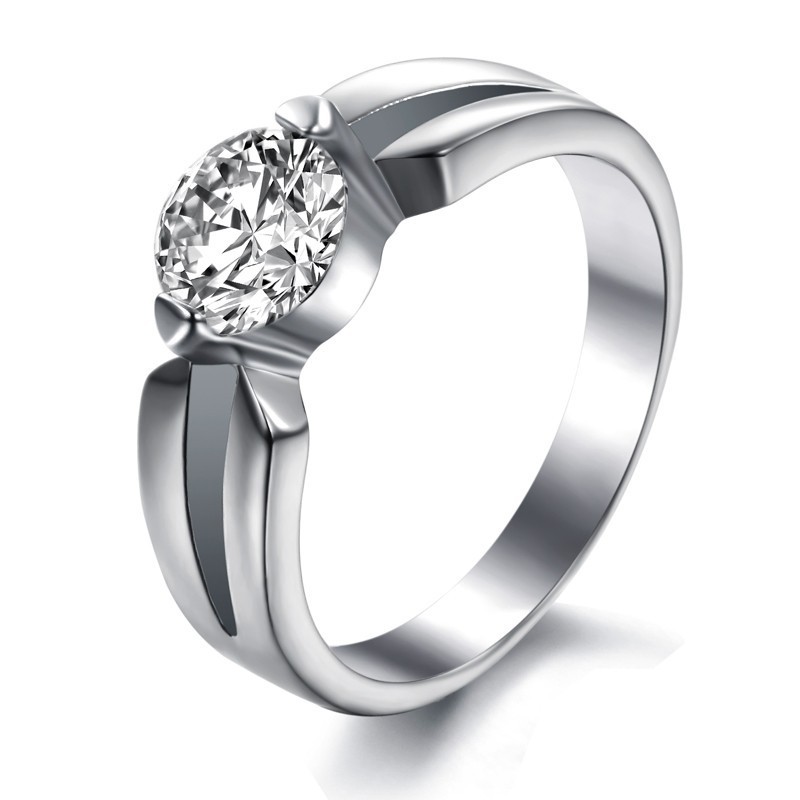 Anel Feminino De Titânio Com Strass E Reputação Confiável Anel Feminino De Titânio Com Strass E Reputação Confiável