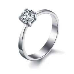 Anel Feminino De Titânio Com Strass, Qualidade E Quantidade Garantidas