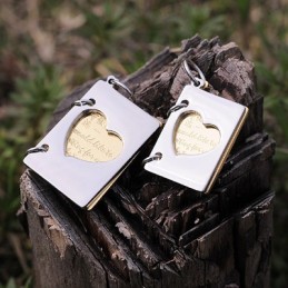 Colar De Titânio Para Casais Carta De Amor Exclusiva Para Casais
