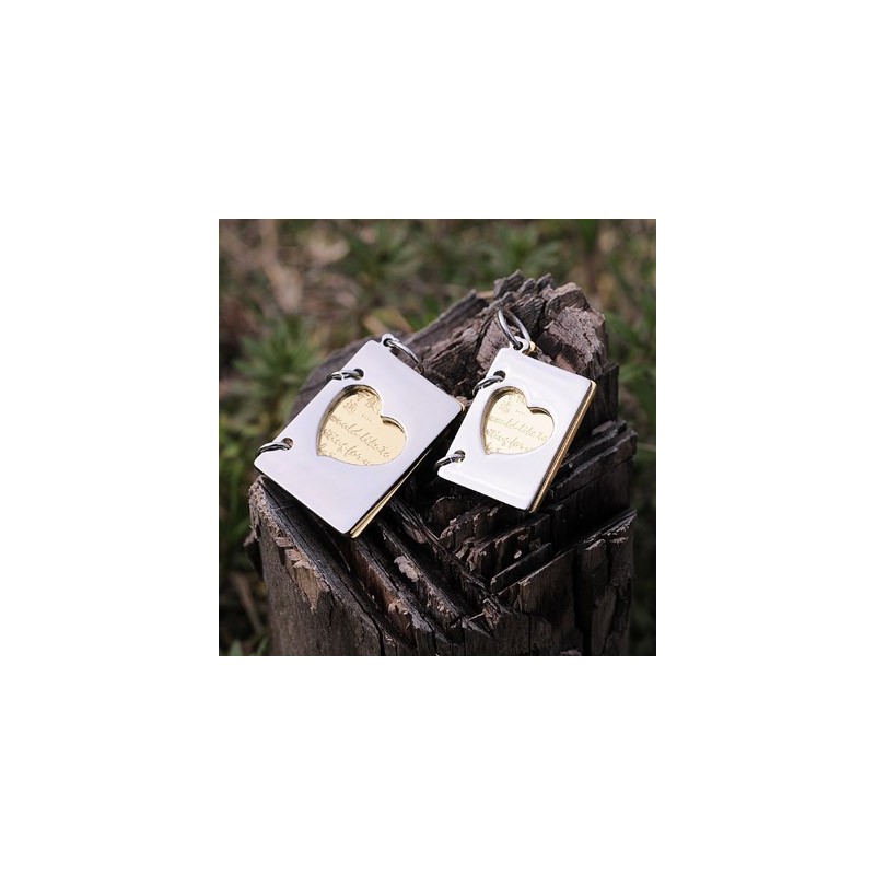 Colar De Titânio Para Casais Carta De Amor Exclusiva Para Casais