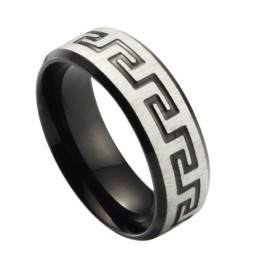 Anel De Titânio Preto De Qualidade Superior