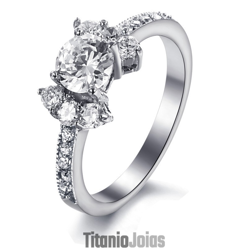Anel Feminino De Titânio Com Corte De Coração E Flecha E Strass Anel Feminino De Titânio Com Corte De Coração E Flecha E Strass